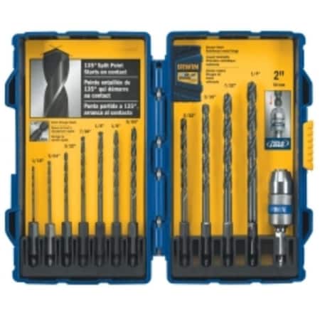 Hanson 12 Piece Black Oxide Hex Shank Drill Bit Set HA305565